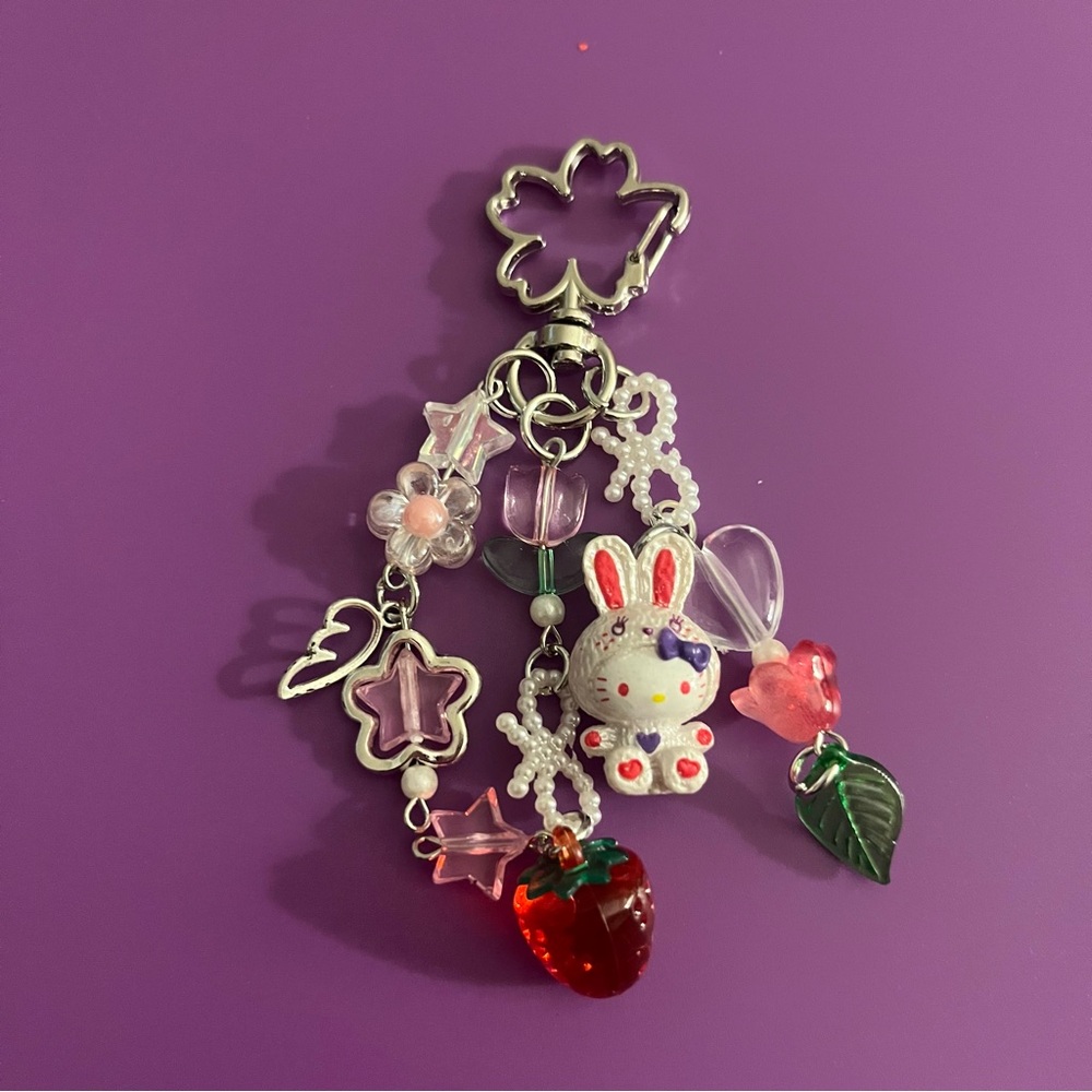 Hello Kitty Bunny Berry Keychain